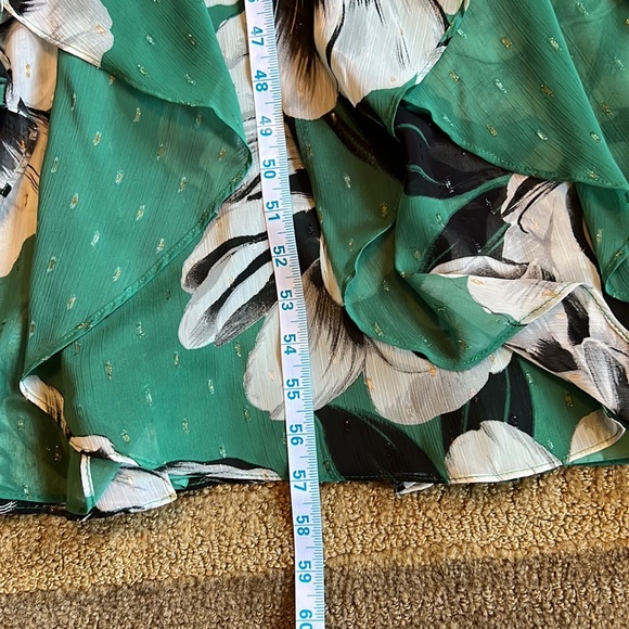 Calvin Klein metallic embroidered Floral print maxi dress - Picture 7 of 9